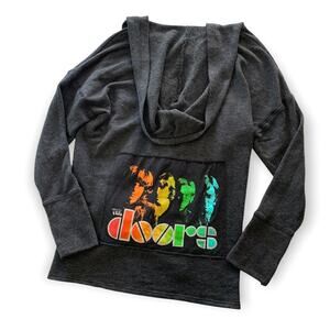 Via Penny Lane Reworked Apparel | The Doors Lace Up Hoodie Sweater Medium